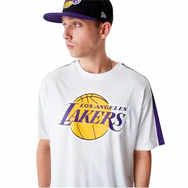 Miesten T-paita New Era NBA Colour Block LA Lakers Valkoinen