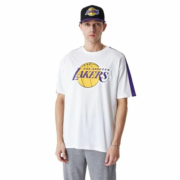 Miesten T-paita New Era NBA Colour Block LA Lakers Valkoinen