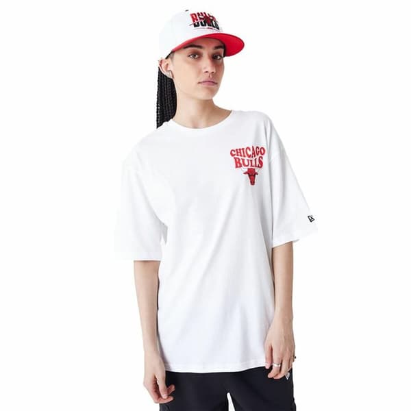 T-shirt med kortärm Herr New Era SCRIPT OS TEE CHIBUL 60435518 Vit (L)