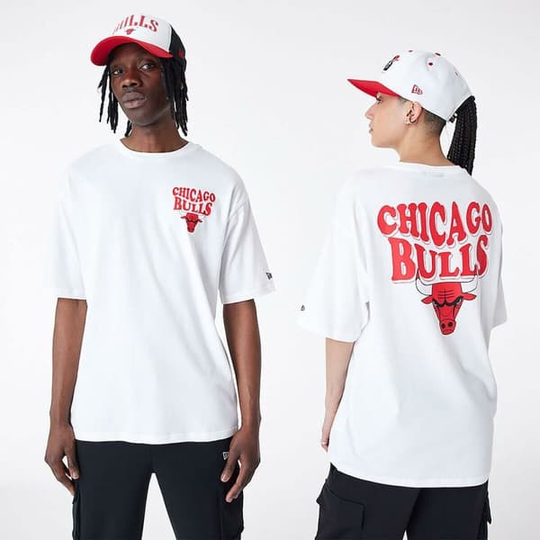 T-shirt med kortärm Herr New Era SCRIPT OS TEE CHIBUL 60435518 Vit
