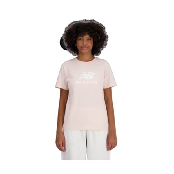 Kortærmet T-shirt til Kvinder New Balance ESSENJERSEY LOGO WT41502 OUK Pink