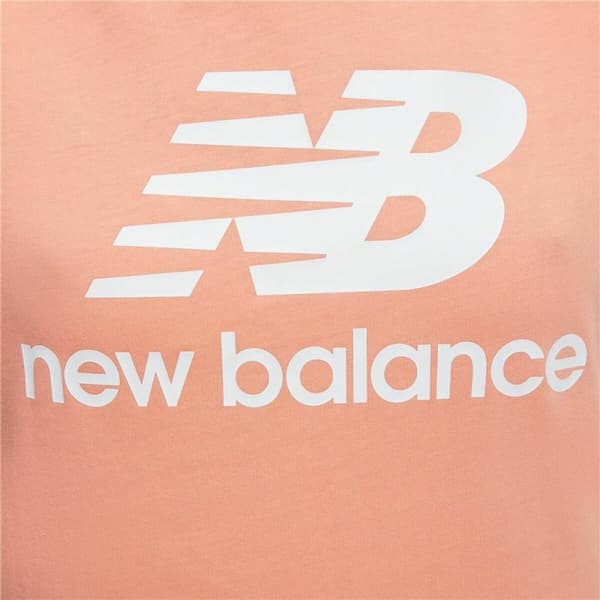 Kortærmet T-shirt til Kvinder New Balance Essentials Stacked Pink