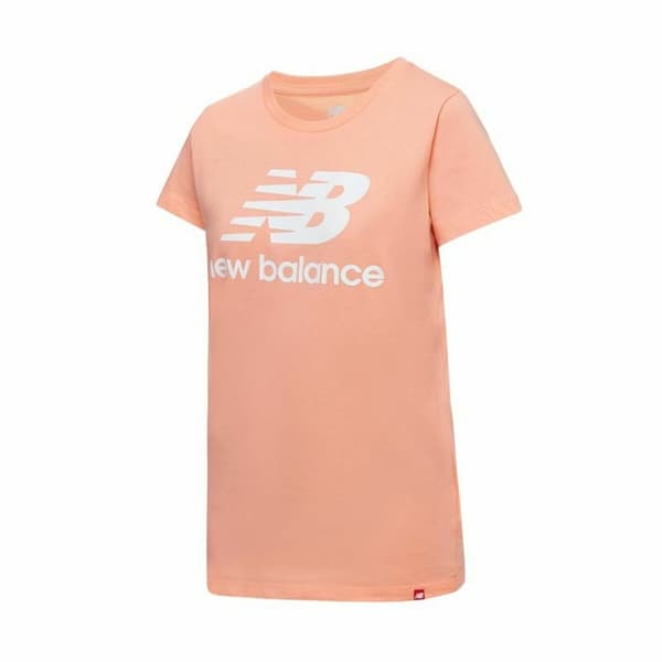 Kortærmet T-shirt til Kvinder New Balance Essentials Stacked Pink