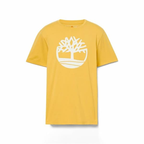 Kortærmet T-shirt til Mænd Timberland Kennebec River Tree Logo Short Gul