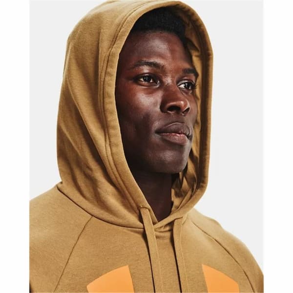 Hættetrøje til Mænd Under Armour Rival Big Logo Okker