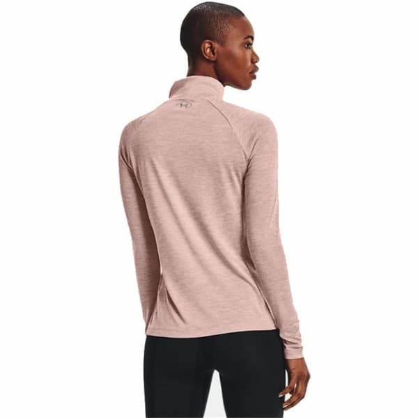 Naisten T-paita Under Armour Tech 1/2 Zip Pinkki
