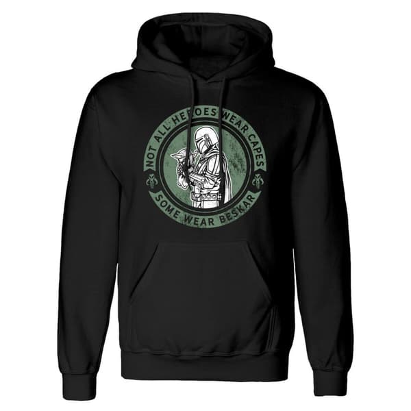 Tröja med huva Herr The Mandalorian Wear Beskar Svart
