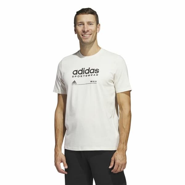 Kortærmet T-shirt til Mænd Adidas Lounge Hvid