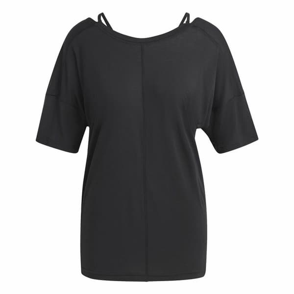 Kortærmet T-shirt til Kvinder Adidas Studio Oversized Sort