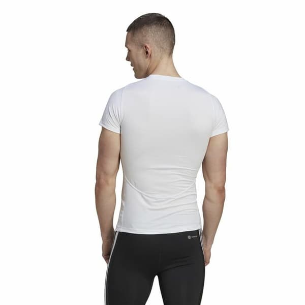T-shirt med kortärm Herr Adidas techfit Graphic Vit