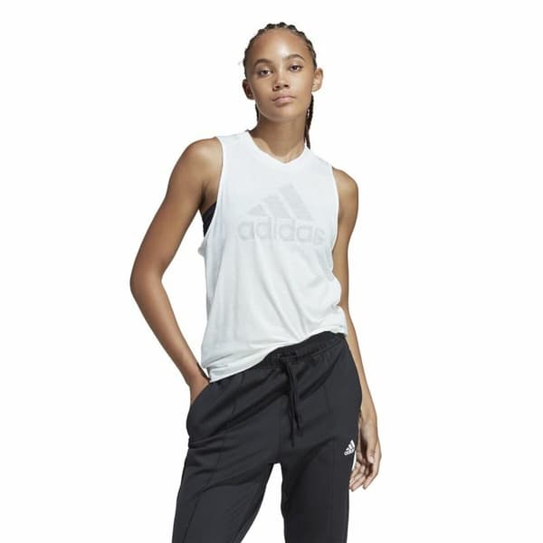 T-shirt til Damer uden Ærmer Adidas Future Icons 3.0 Hvid
