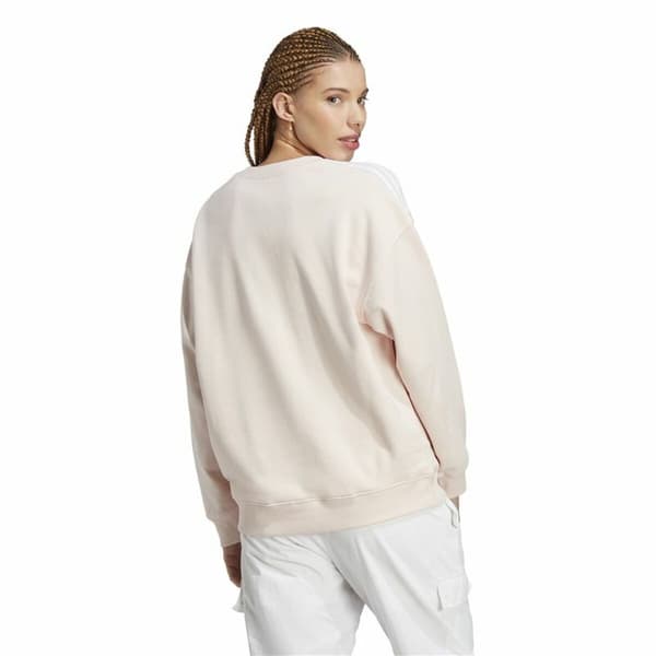 Naisten huppari Adidas 3 Stripes Ft Swt Valkoinen Beige
