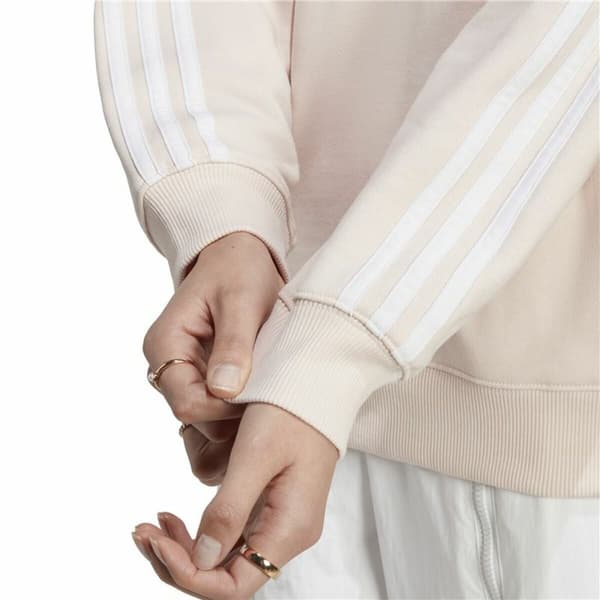 Naisten huppari Adidas 3 Stripes Ft Swt Valkoinen Beige