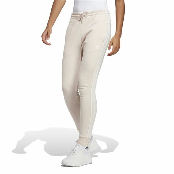 Lange sportsbukser Adidas Essentials 3 Stripes Beige Dame