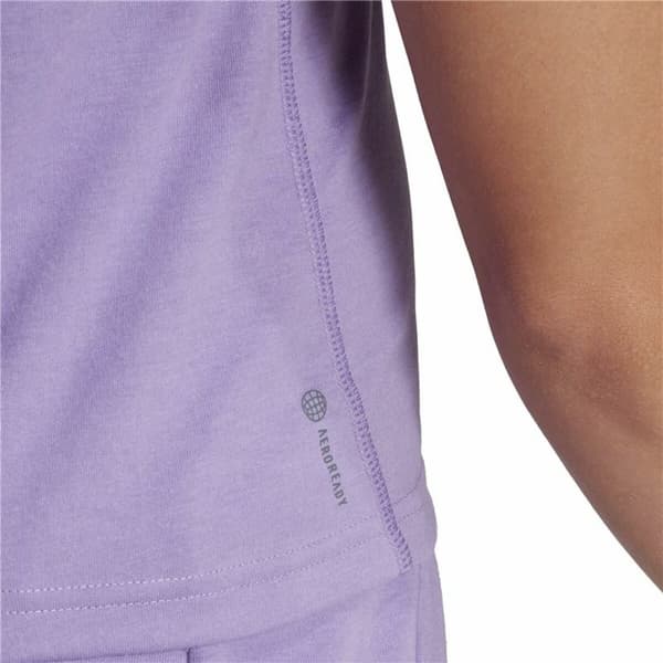 Kortærmet T-shirt til Kvinder Adidas Essentials Blomme Syren