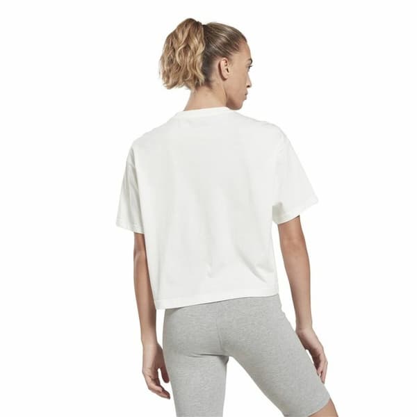 T-shirt med kortärm Dam Reebok Graphic Logo Vit