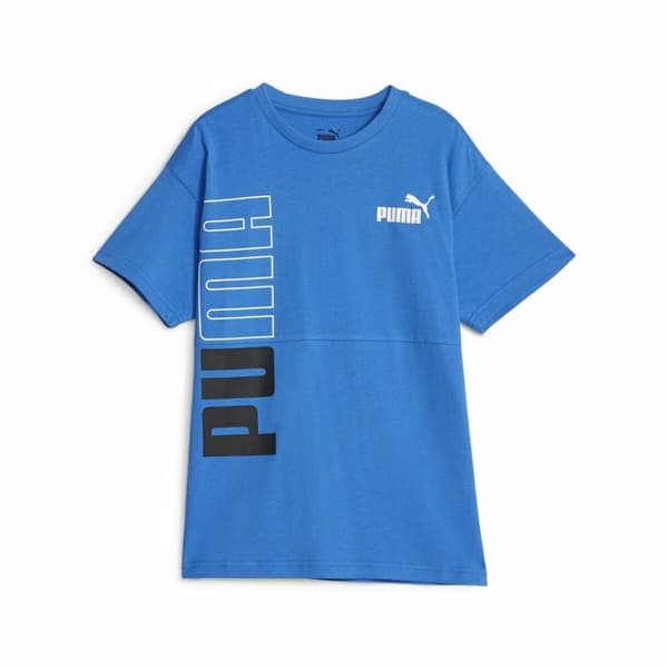 Børne Kortærmet T-shirt Puma Power Colorblock Blå