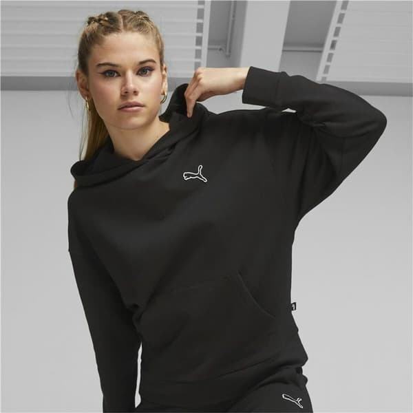 Hættetrøje til Kvinde Puma Better Essentials Sort