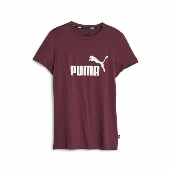 Børne Kortærmet T-shirt Puma Ess Logo Rødbrun