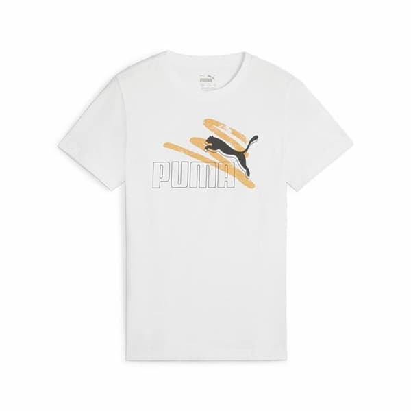 Børne Kortærmet T-shirt Puma Essential+ AB Hvid