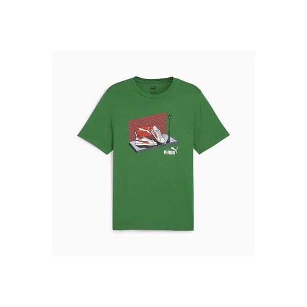 Miesten T-paita Puma SNEAKER BOX TEE 680175 86 Vihreä