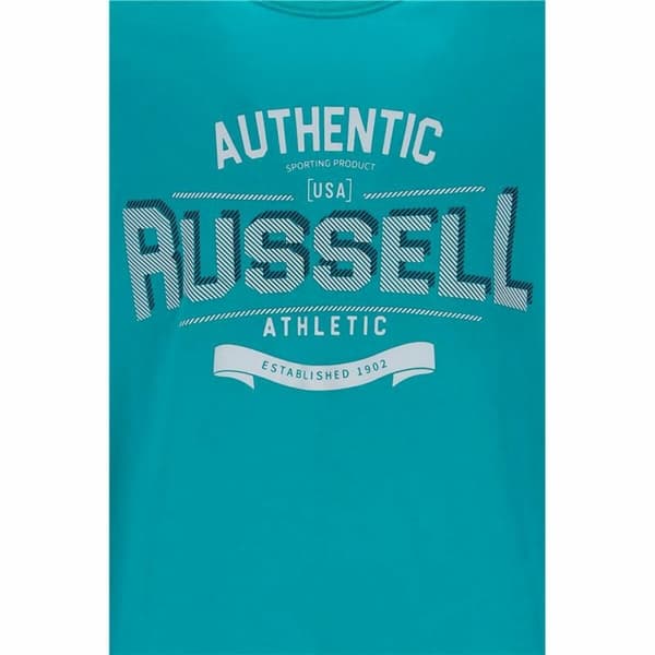Kortærmet T-shirt til Mænd Russell Athletic Amt A30081 Akvamarin