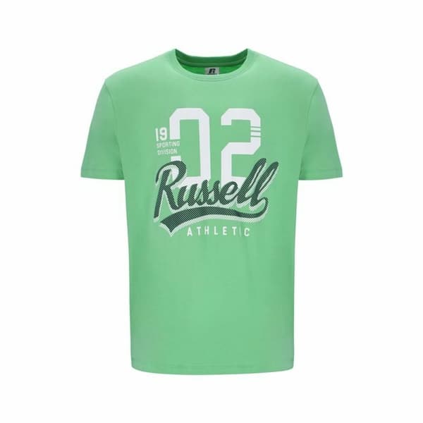 Kortærmet T-shirt til Mænd Russell Athletic Amt A30101 Grøn Lysegrøn