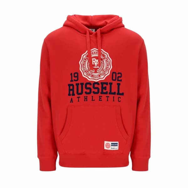 Hættetrøje til Mænd Russell Athletic Ath 1902 Rød