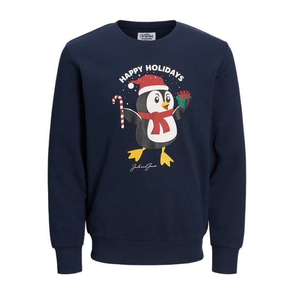 Miesten huputon collegepaita Jack & Jones 23144 Laivastonsininen