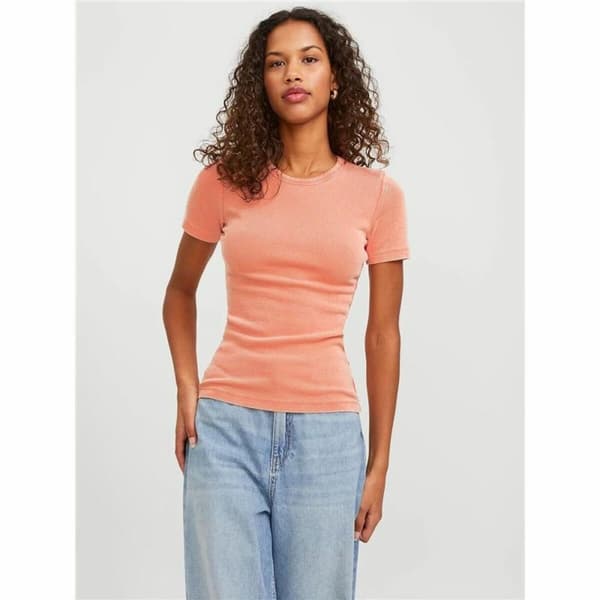 T-shirt med kortärm Dam Jack & Jones Jxfrankie Wash Ss Korall
