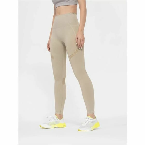 Sport leggins til kvinder 4F Functional SPDF012 Beige