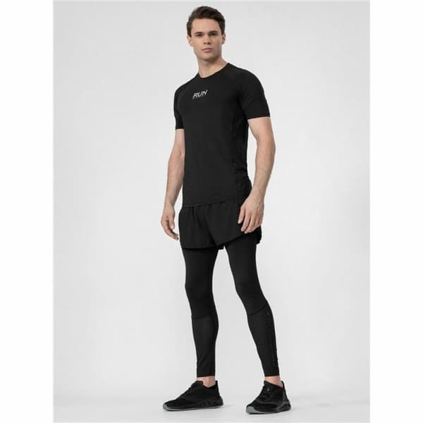 Kortærmet T-shirt til Mænd 4F Run Sort
