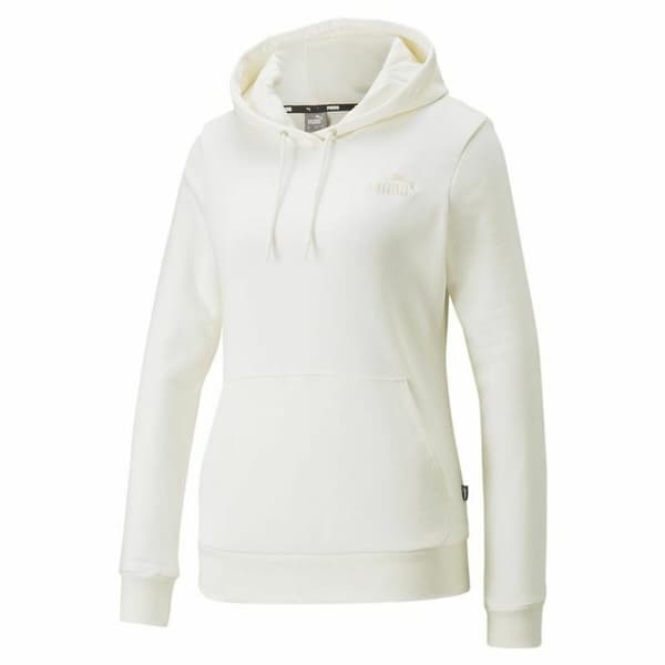Naisten huppari Puma Essentials Embroidery Valkoinen