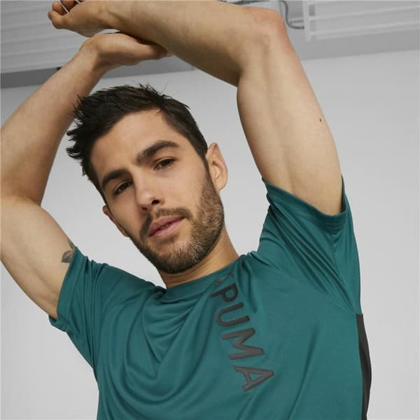 Kortærmet T-shirt til Mænd Puma Mørk grøn Mænd