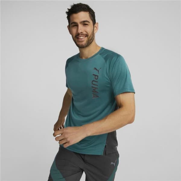 Kortærmet T-shirt til Mænd Puma Mørk grøn Mænd