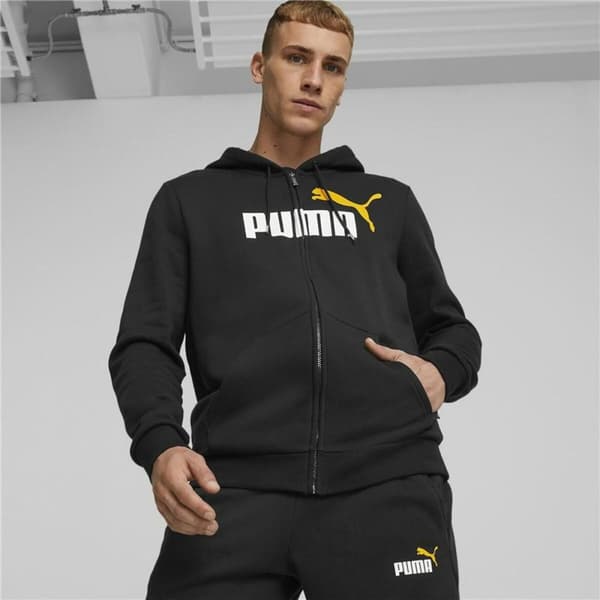 Hættetrøje til Mænd Puma Essentials Two Tone Sort