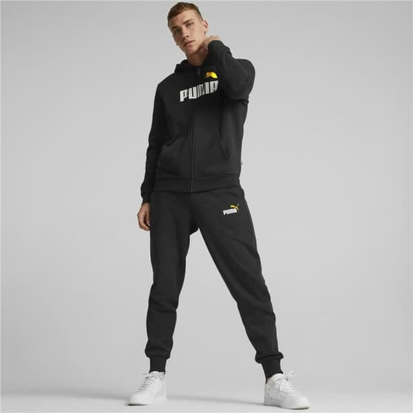 Hættetrøje til Mænd Puma Essentials Two Tone Sort