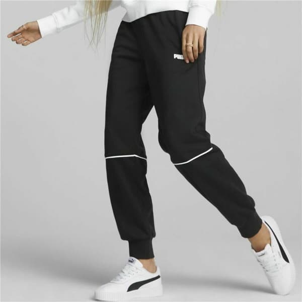 Aikuisten verkkahousut Puma Colorblock Musta Nainen