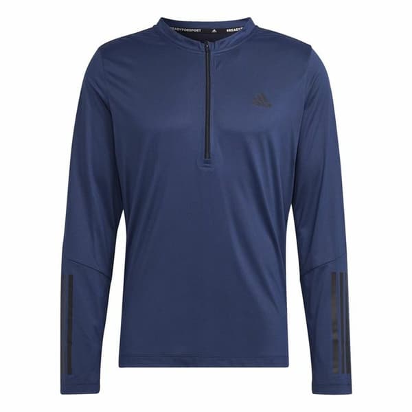 T-shirt med lång ärm Herr Adidas Training 1/4-Zip Mörkblå