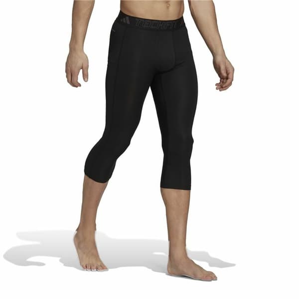 Miesten urheilutrikoot Adidas Tech fit 7/8 Musta