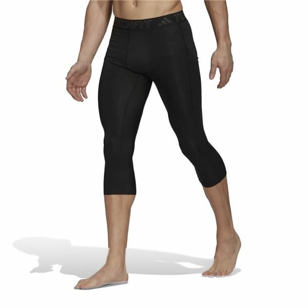 Miesten urheilutrikoot Adidas Tech fit 7/8 Musta