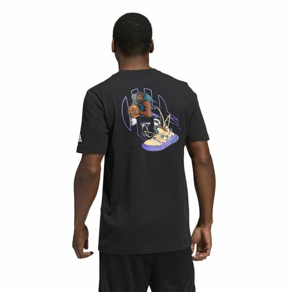 T-shirt med kortärm Herr Adidas Avatar James Harden Graphic Svart