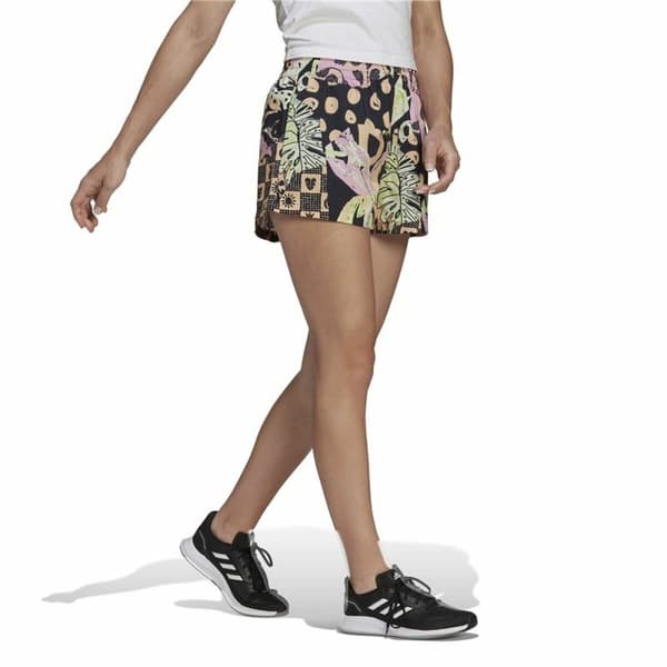 Sport shorts til kvinder Adidas Farm Multifarvet Sort