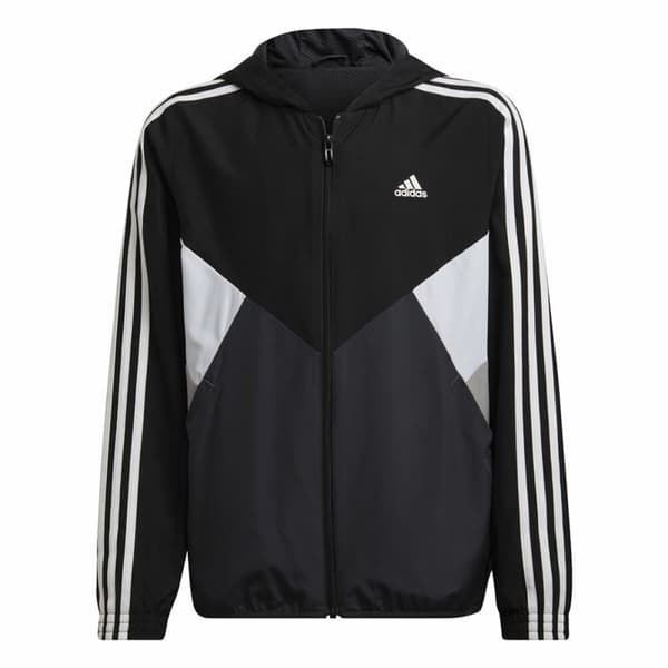Lasten urheilutakki Adidas Coupe-Vent Colorblock Musta