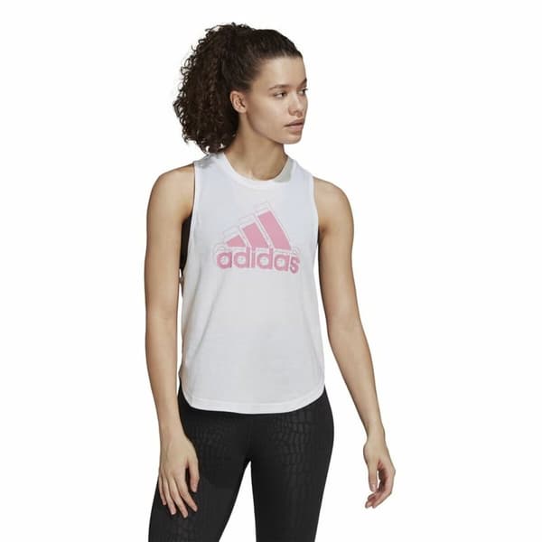 Ärmlös sporttröja Dam Adidas AEROREADY Racerback Vit