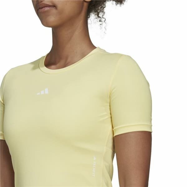 T-shirt med kortärm Dam Adidas Techfit Training Gul
