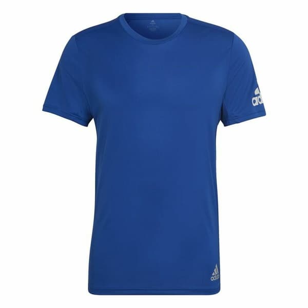 T-shirt med kortärm Herr Adidas Run It Blå