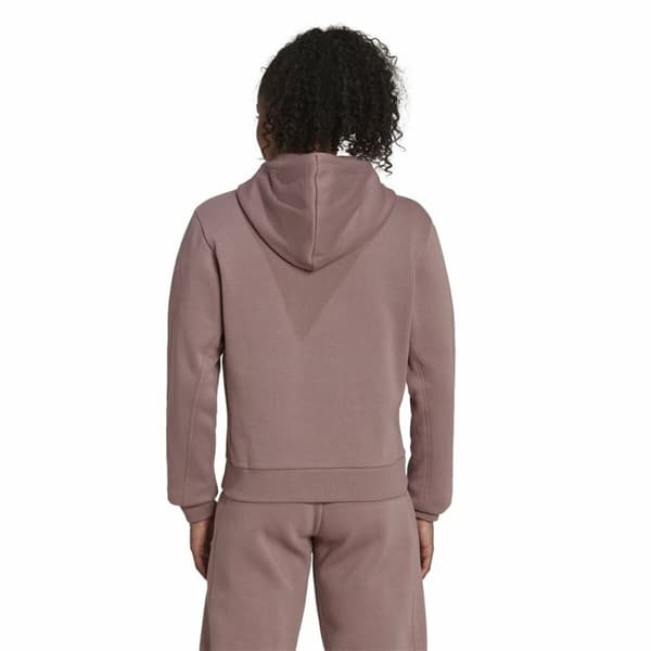 Tröja med huva och blixtlås Adidas ALL SZN Fleece Kaffe/ Café