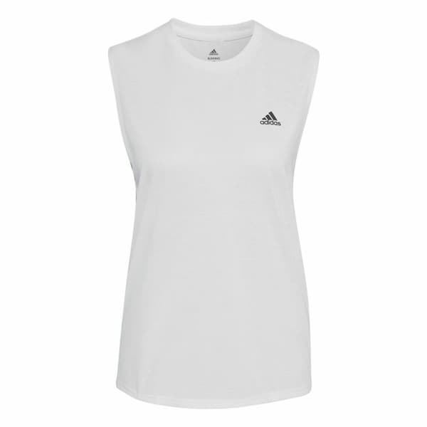Ärmlös sporttröja Dam Adidas Muscle Run Icons Vit