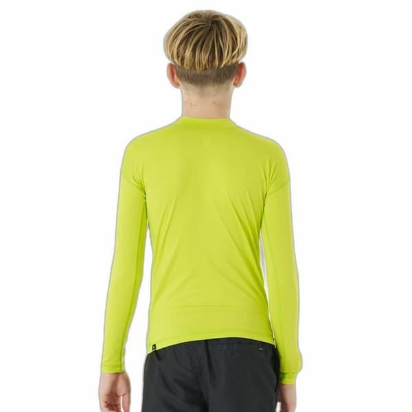 Barn T-shirt med kortärm Rip Curl Corps L/S Rash Vest Gul Surfing Lykra